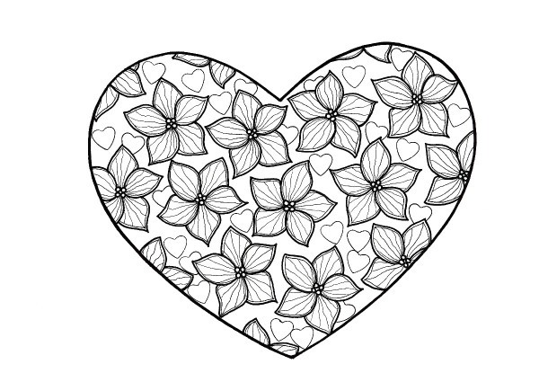 600x425 True Love Heart Adult Coloring Page Thriftyfun