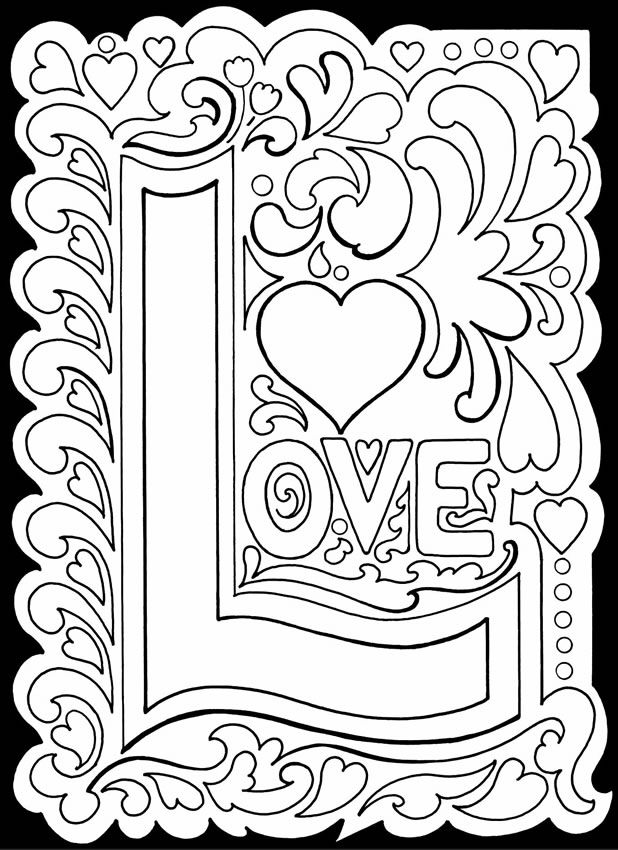 618x850 True Love Stained Glass Adult Color Pages Glass