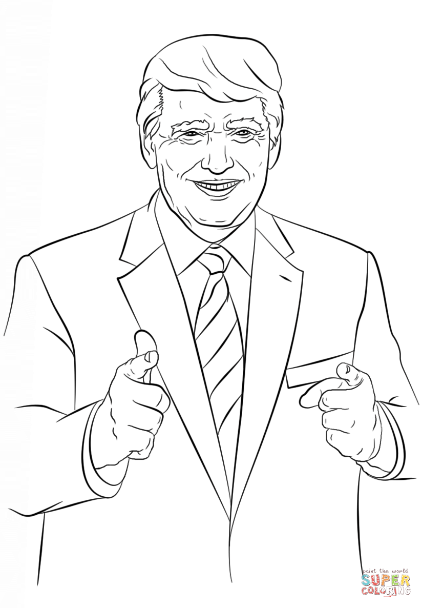 824x1186 Impressive Donald Trump Coloring Pages Latest
