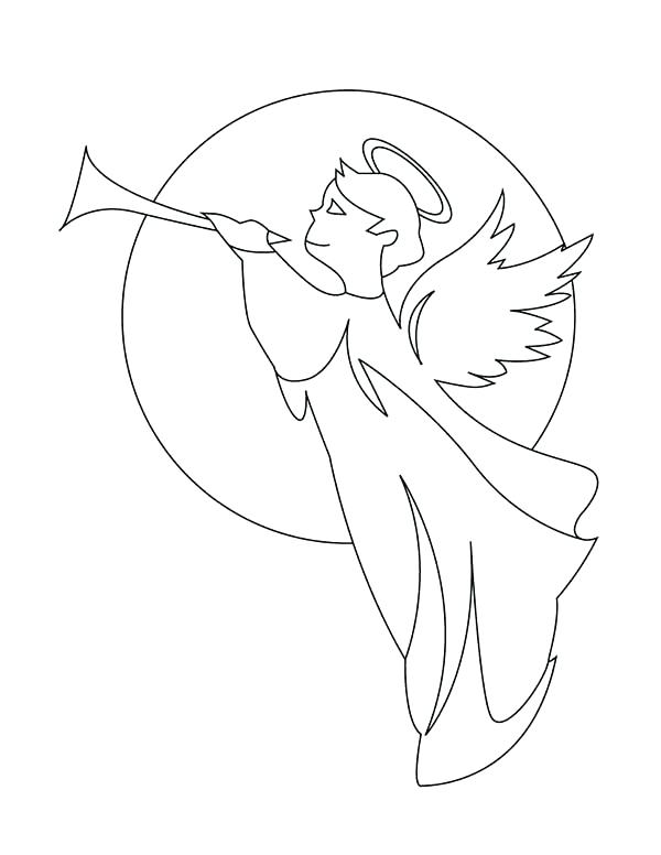 600x776 Trumpet Coloring Page Angels With Trumpet Coloring Page Trumpet
