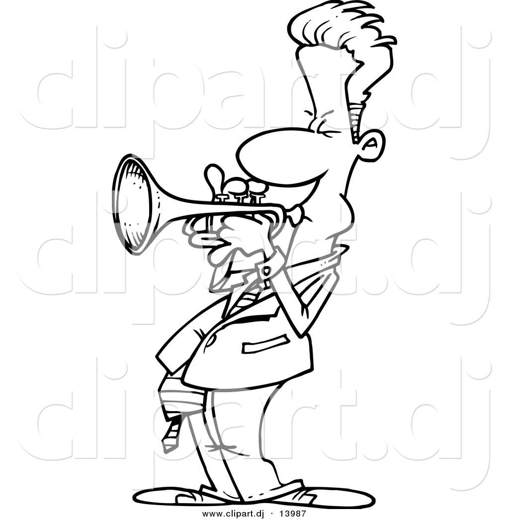 1024x1044 Vector Of Cartoon Male Trumpet Player