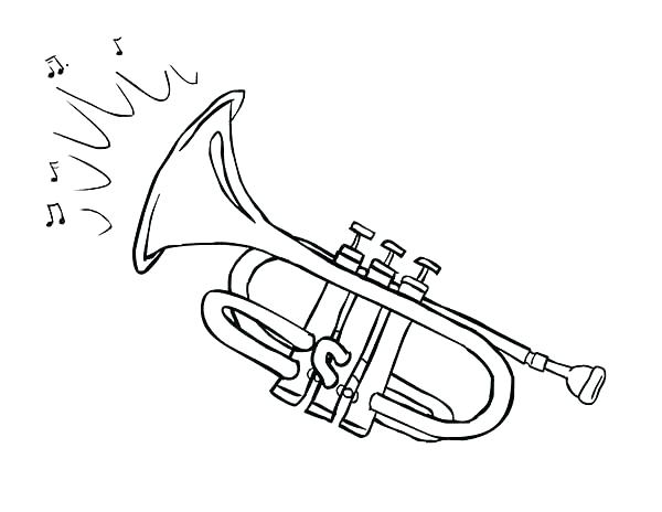 600x464 Trumpet Coloring