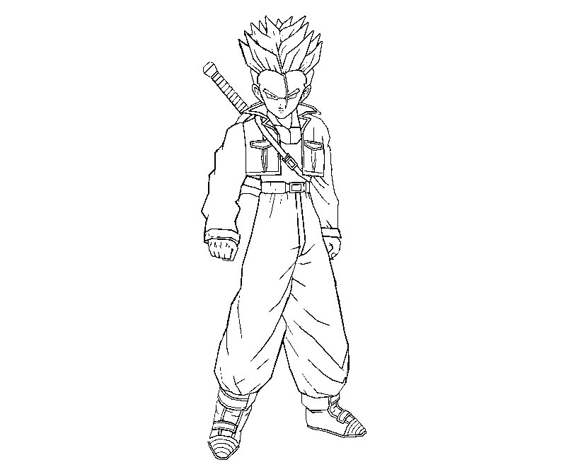 800x667 Dragon Ball Z Coloring Pages Trunks Best Ideas For Printable