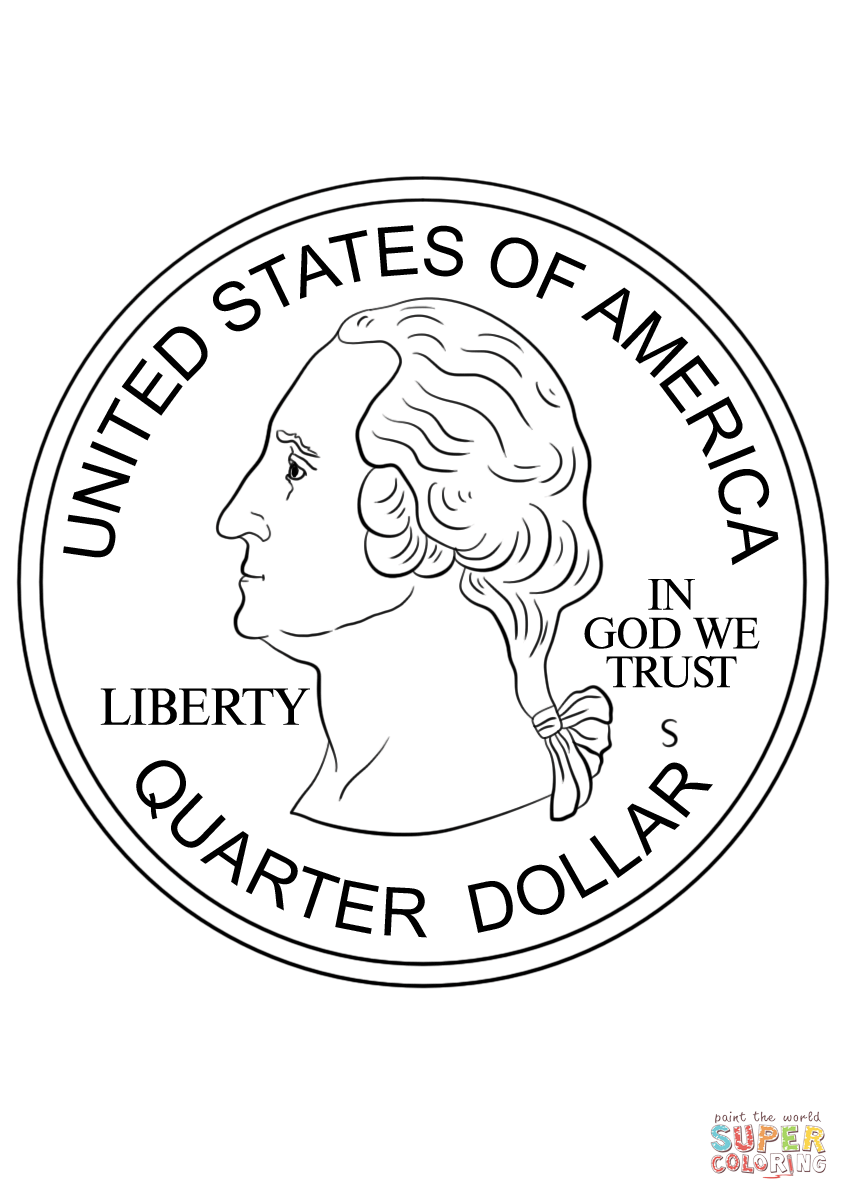 849x1200 Quarter Coin Coloring Page Free Printable Coloring Pages Coin