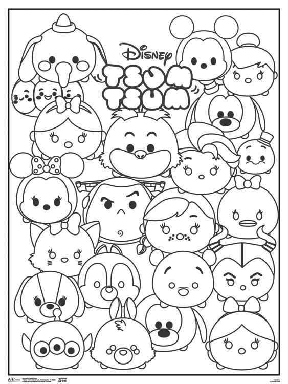 563x750 Tsum Tsum Drawing Book
