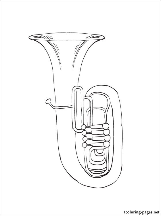 560x750 Tuba Coloring Page Coloring Pages
