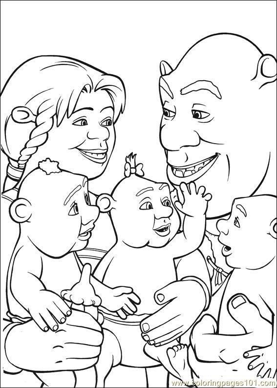 567x794 Shrek Coloring Page