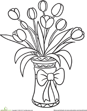 301x383 Tulip Bouquet Worksheet