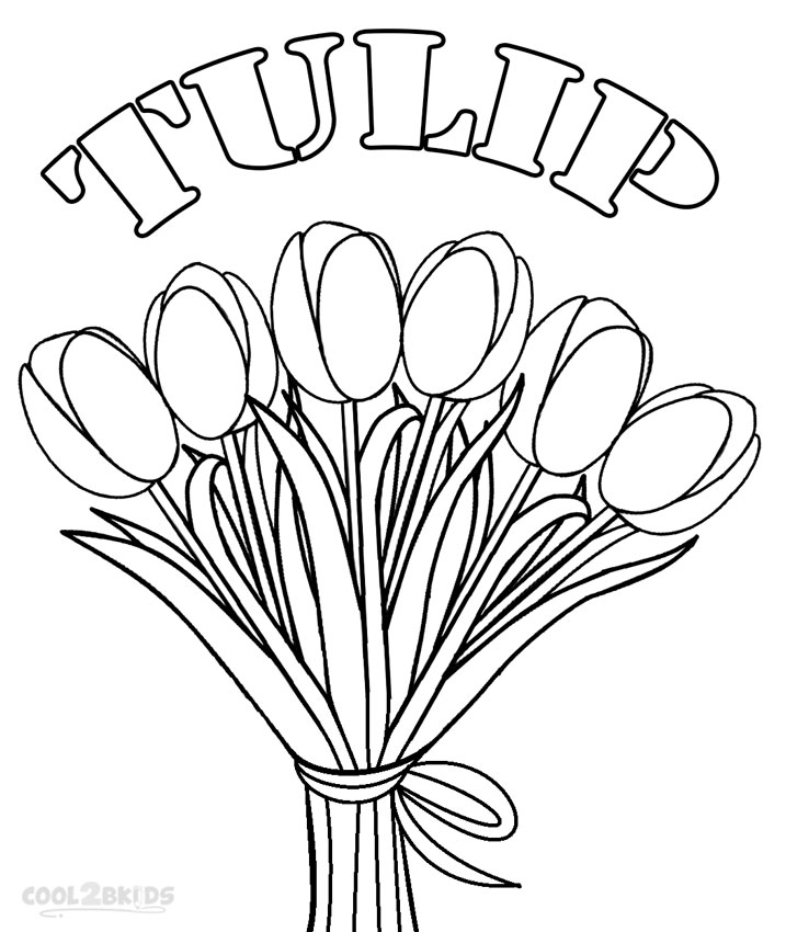 717x850 Printable Tulip Coloring Pages