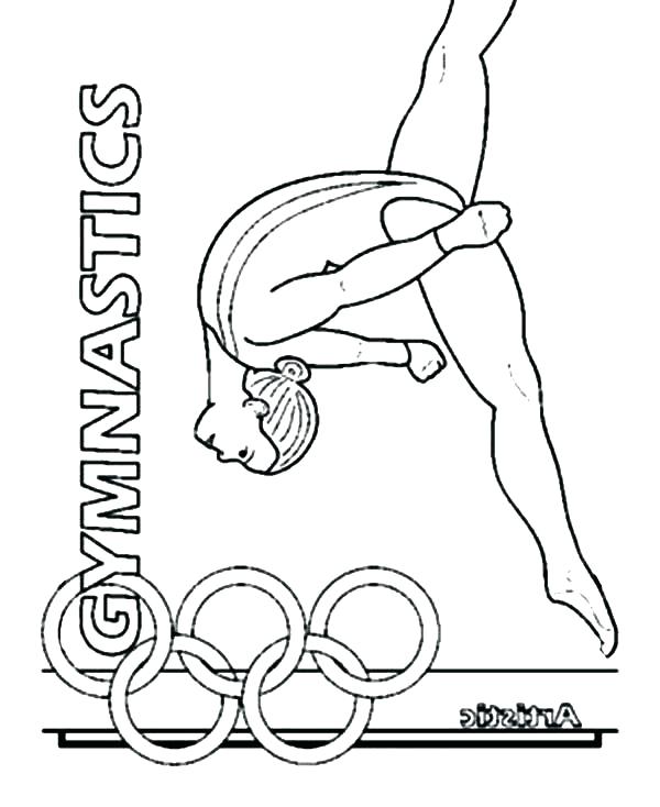 600x734 Old Fashioned Gymnastics Pictures To Color Collection