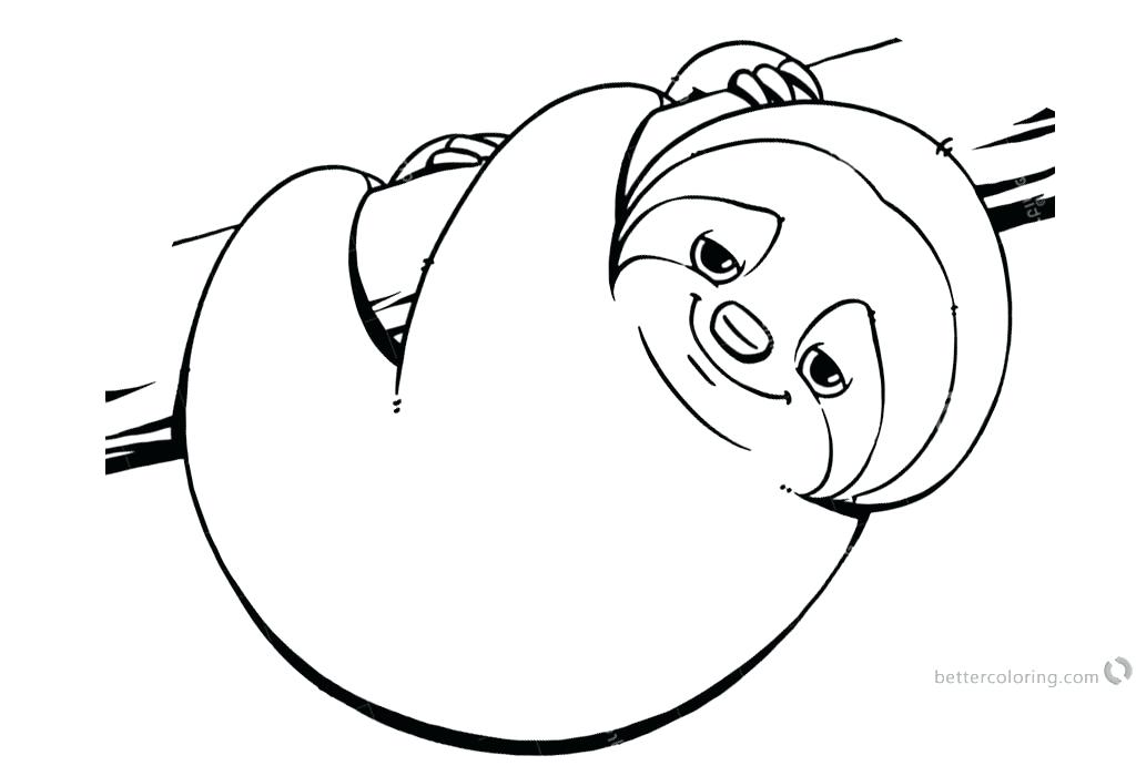 1024x700 Sid The Sloth Colouring Pages Kids Coloring Tumbling Sloth