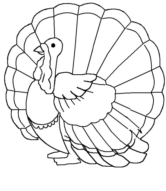 704x807 Printable Turkey Coloring Pages