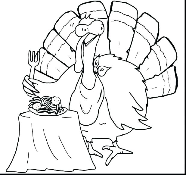 618x581 Turkey Coloring Pages For Kids