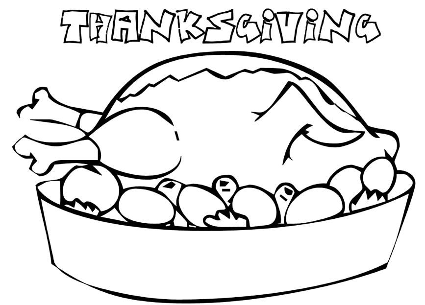 867x623 Turkey Dinner Coloring Page Coloring Book
