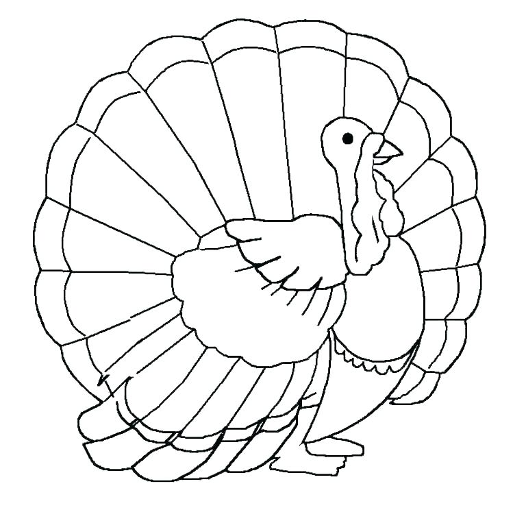 768x744 Turkey Dinner Coloring Page