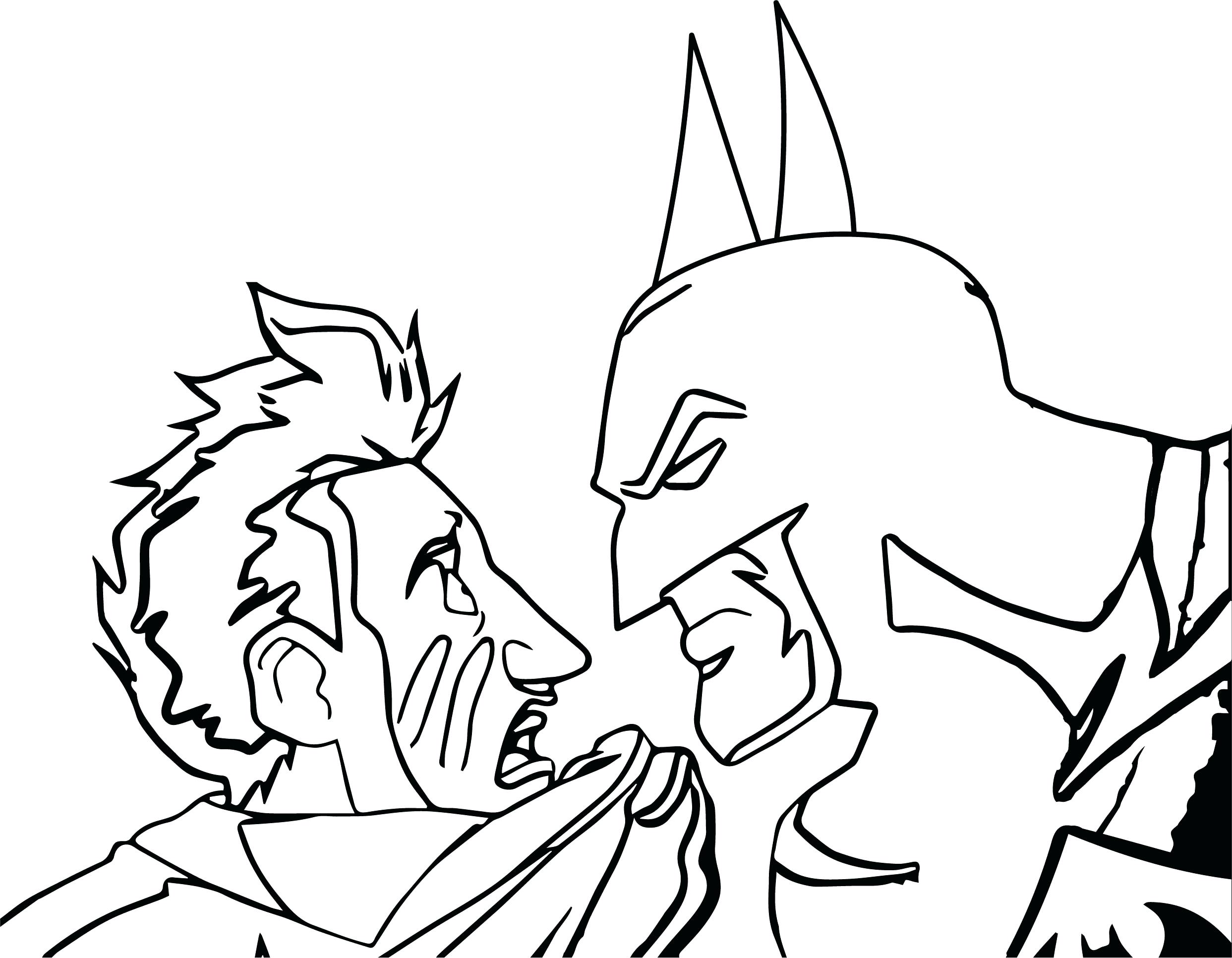 2485x1932 Joker Smiling Face Coloring Page Pages Christmas Reindeer Batman