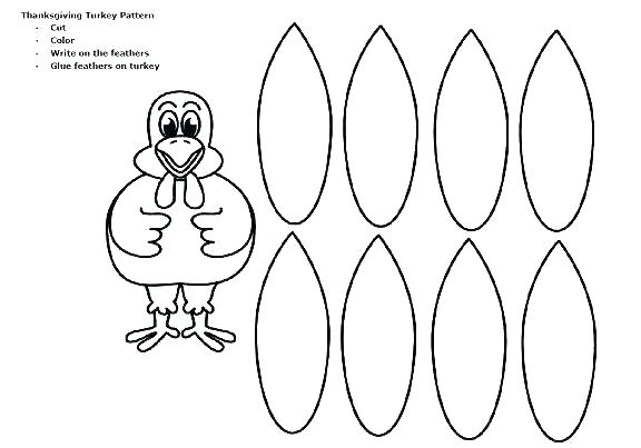 576x403 Turkey Feather Coloring Page Turkey Coloring Pages Printable Free