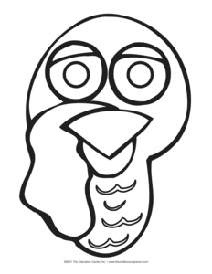 232x300 Turkey Head Coloring Pages Happy Thanksgiving Inside Page