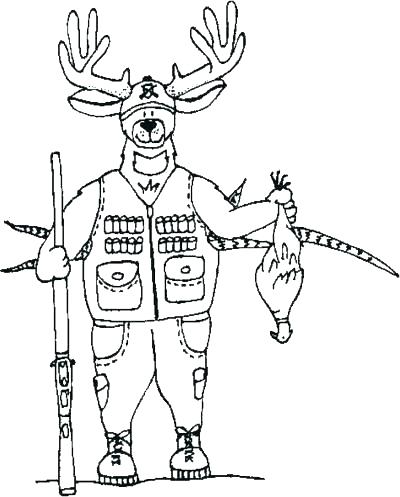 400x497 Hunting Coloring Pages Astonishing Hunting Coloring Pages For Your