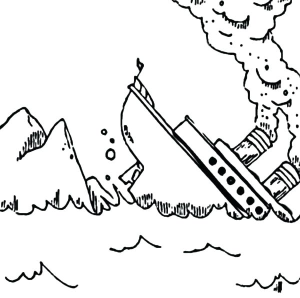 600x596 Photos Into Coloring Pages Titanic Sink After Crash Into