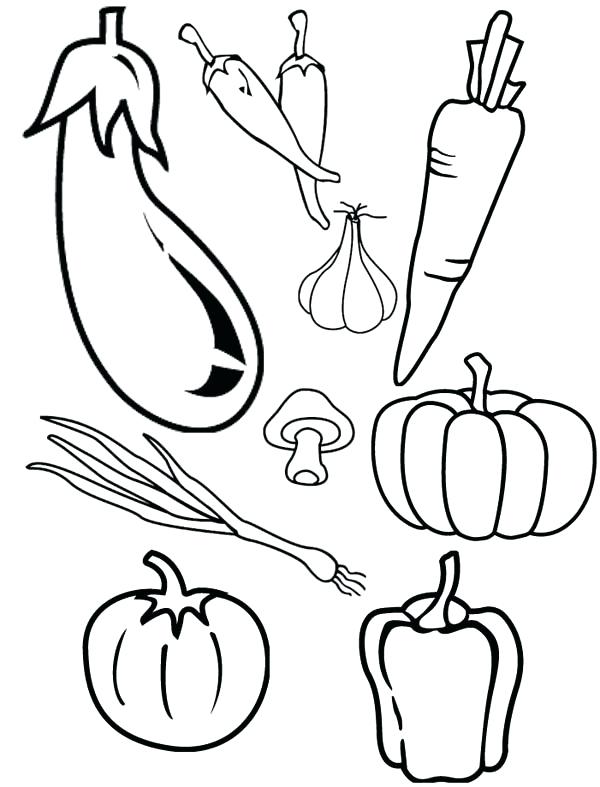 600x787 Pictures Of Fruits And Vegetables For Children To Color Pictures