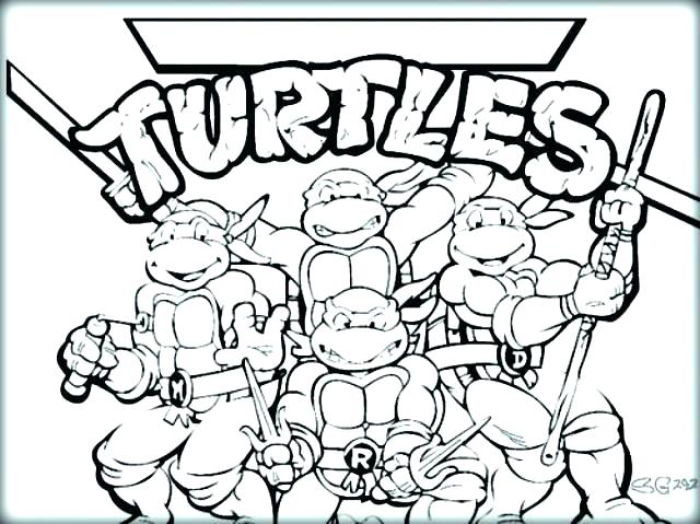 640x479 Ninja Turtle Coloring Page