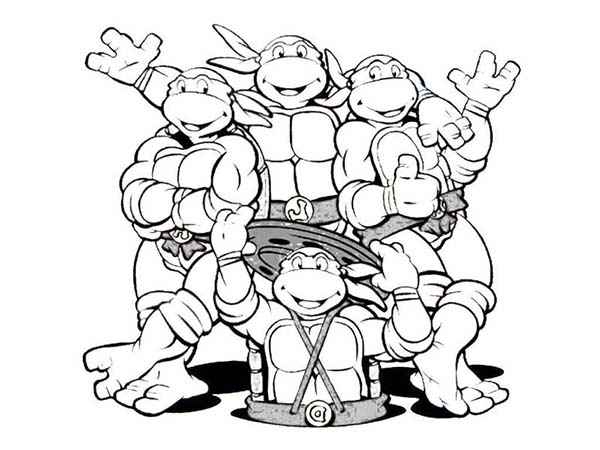 600x450 Teenage Mutant Ninja Turtle Coloring Pages Printable Coloring