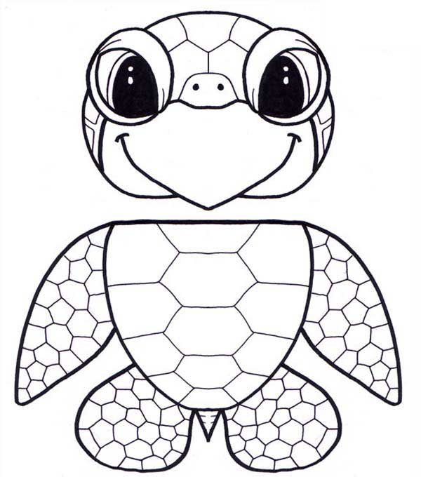 600x680 Baby Sea Turtle Coloring Pages Printable