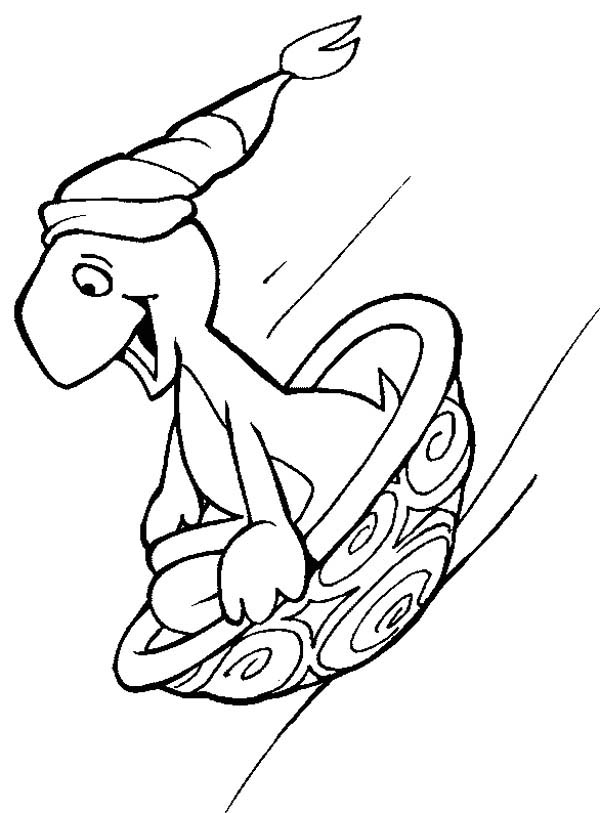 600x813 Franklin The Turtle Sliding With His Shell Coloring Pages Batch