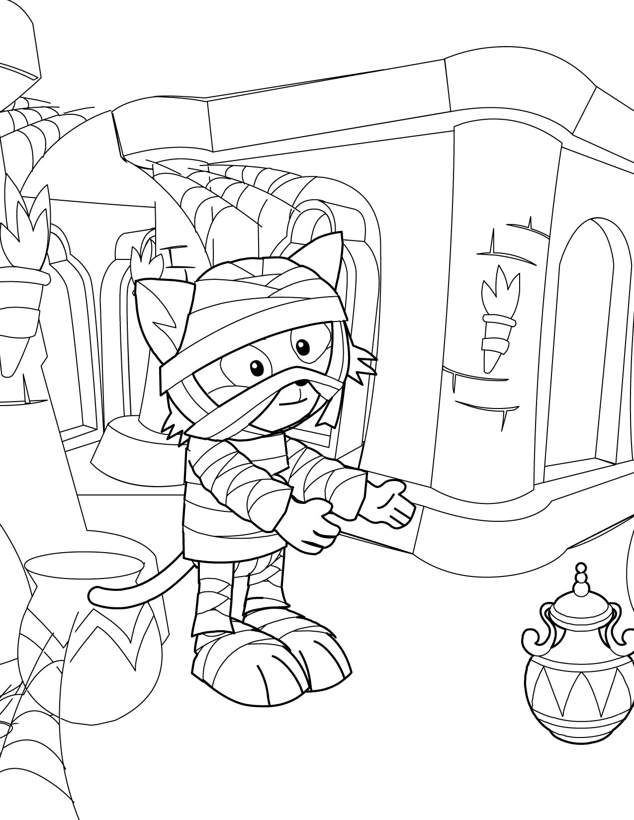 1275x1650 Mask Of Tutankhamun Coloring Pages