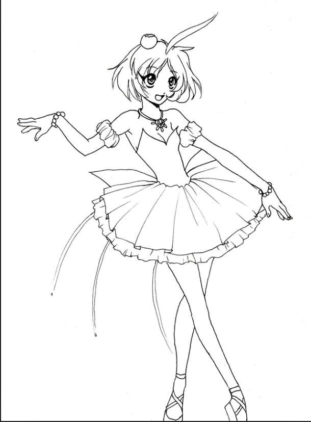 610x828 Princess Tutu Coloring Page Princess Tutu