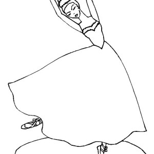 300x300 Ballerina Performing Ballet Coloring Page Ballerina Performing