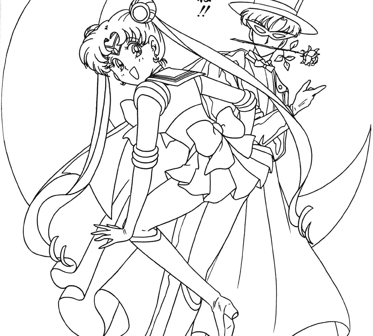 1200x1080 Lovely Cute Sailor Moon Coloring Pages For Girls Cartoon Printable