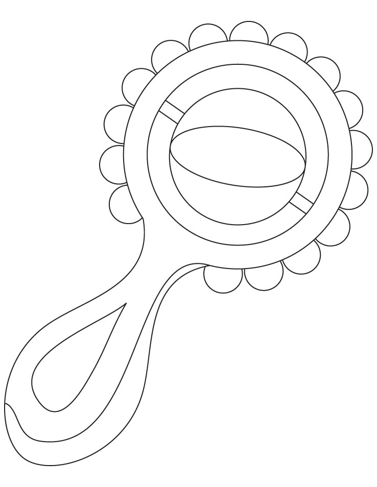 738x954 Rattle Coloring Page