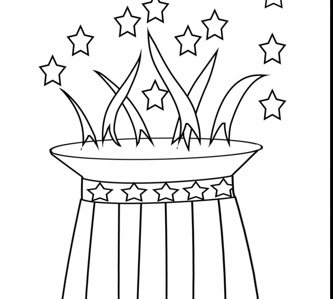 1169x1050 Fascinating Fourth Of Big Fireworks Coloring Page Printable Fun