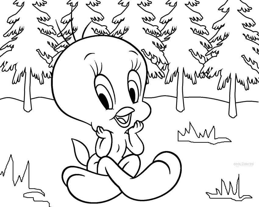 850x680 Printable Tweety Coloring Pages For Kids