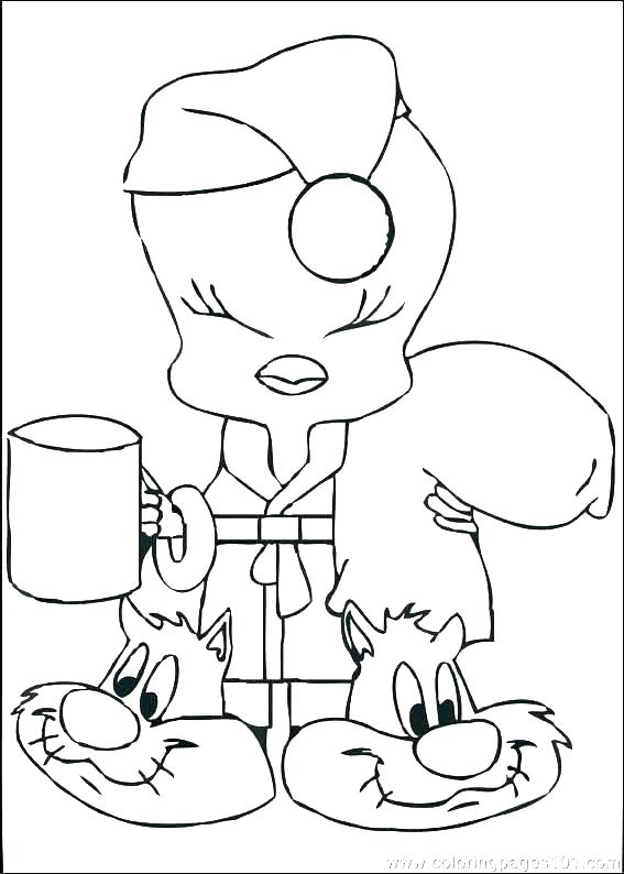567x794 Tweety Bird Coloring Page