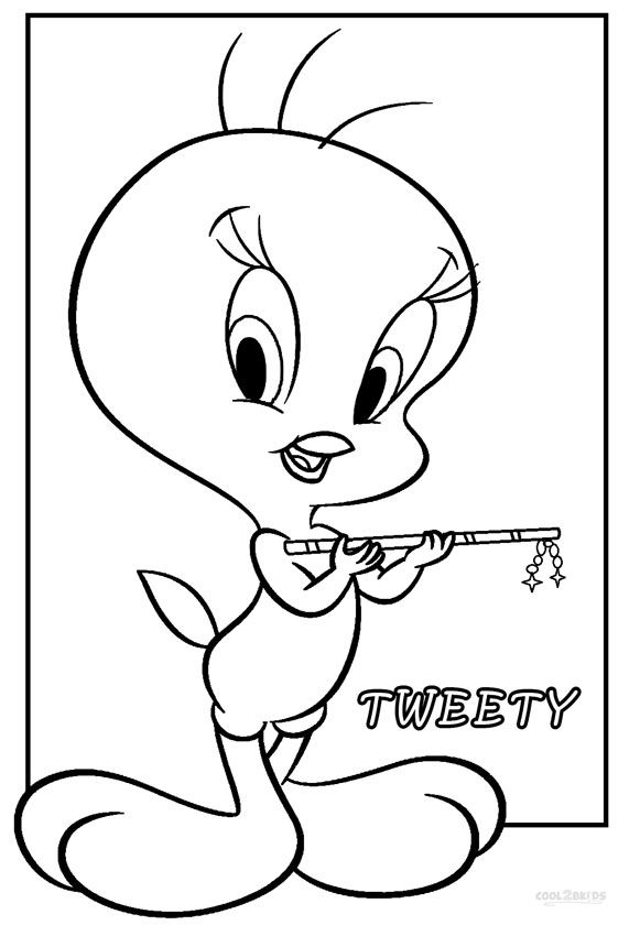581x850 Printable Tweety Coloring Pages For Kids Cartoon