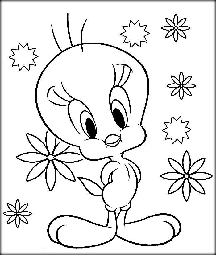 700x827 Tweety Coloring Pages