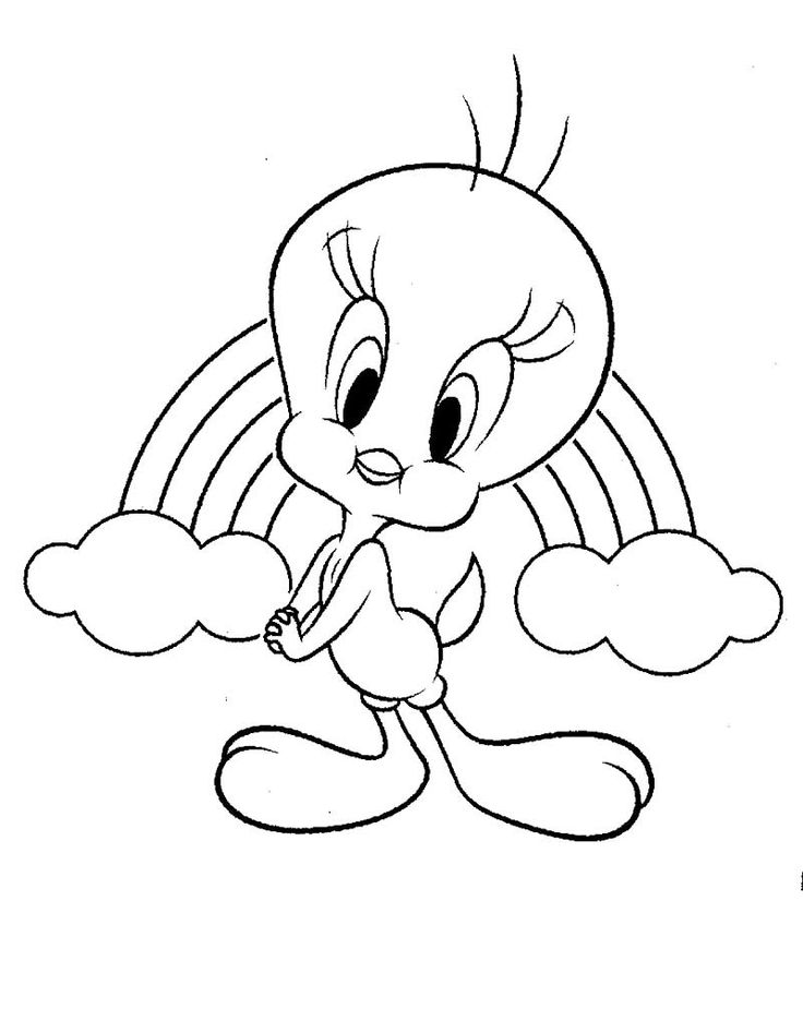 736x947 Tweety Coloring Pages Tweety Bird Coloring Pages And Rainbow