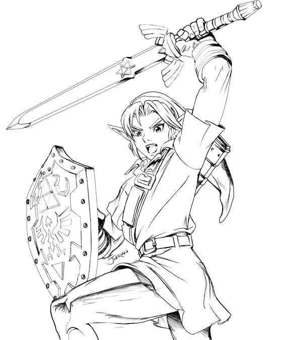 564x676 Legend Of Zelda Twilight Princess Coloring Pages Picture Link