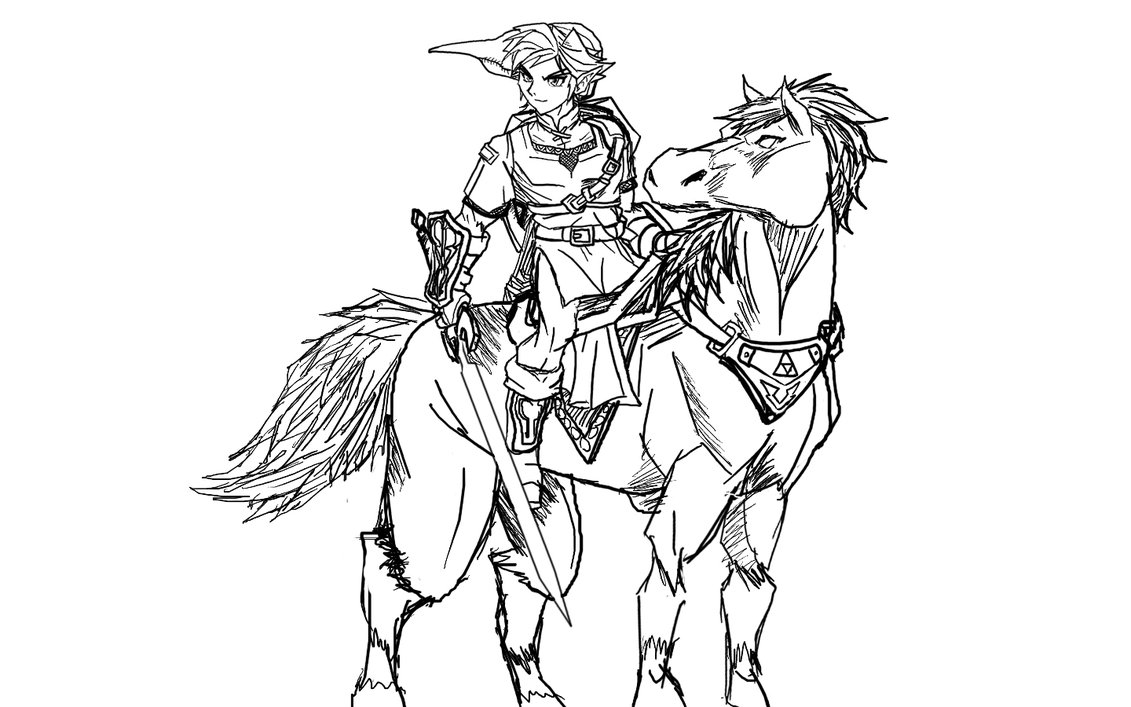 1131x707 Link Twilight Princess Coloring Pages Free Sheets Fair