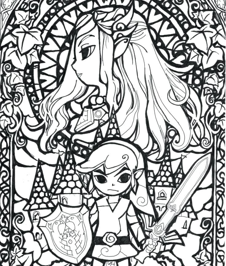 736x864 Zelda Coloring Book Legend Of Twilight Princess Coloring Page Free