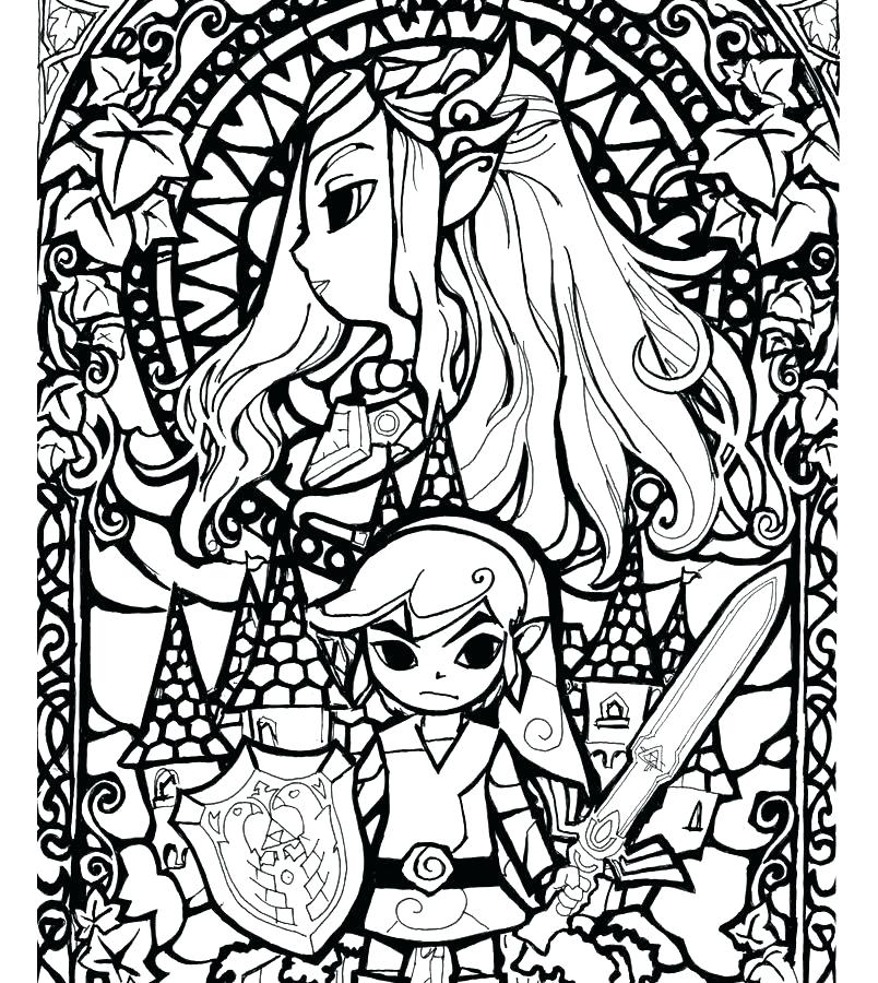 804x900 Zelda Skyward Sword Coloring Pages Link Free Printable For Kids
