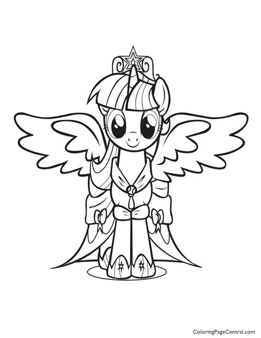 850x1100 My Little Pony Princess Twilight Sparkle Coloring Page