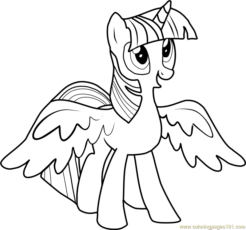 800x750 Princess Twilight Sparkle Coloring Page