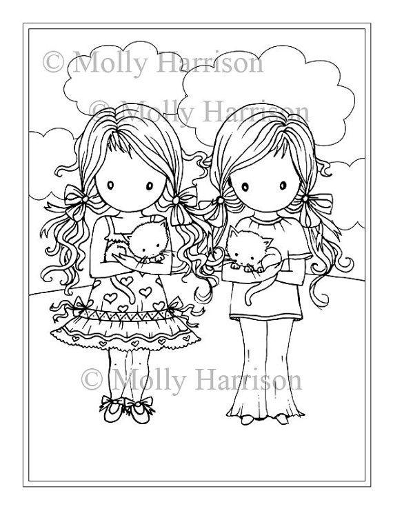 Twins Coloring Page Printable Coloring Pages