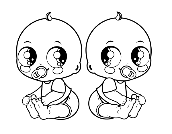 600x470 Twin Coloring Pages