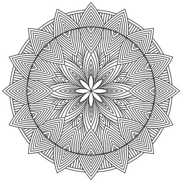 600x600 Mandala Coloring