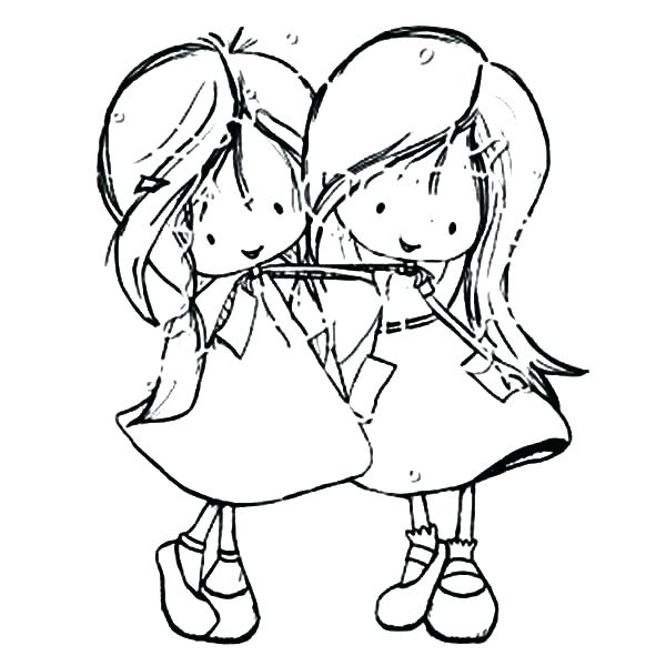 600x600 Two Best Friends Coloring Pages Best Friend Coloring Pages